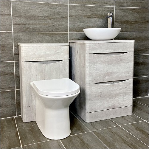 Gems - Moonstone Light Concrete Vanity Set Inc Wok Basin WC & Tap