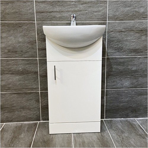 St. Moritz - London 450mm White Gloss Cloakroom Vanity Unit