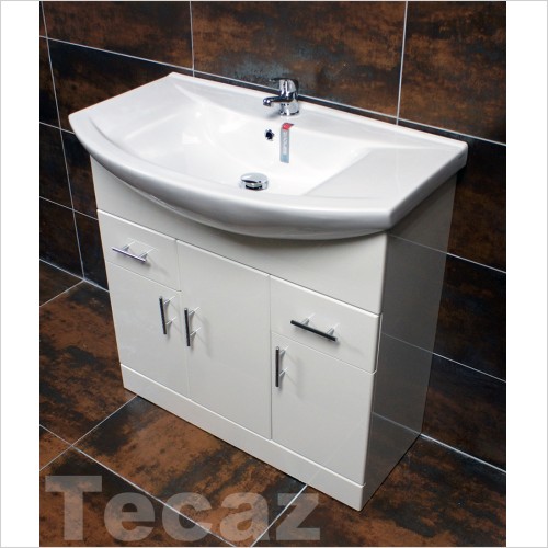 St. Moritz - Bonn 950mm White Vanity Unit & Basin
