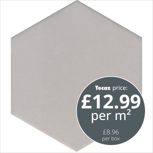 Tecaz - Inter Solid Silver Glazed 215 x 250mm Wall / Floor Tile