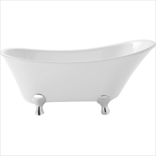 Heritage Bathrooms - Grantham Acrylic Slipper Bath Freestanding 1550 x 690mm