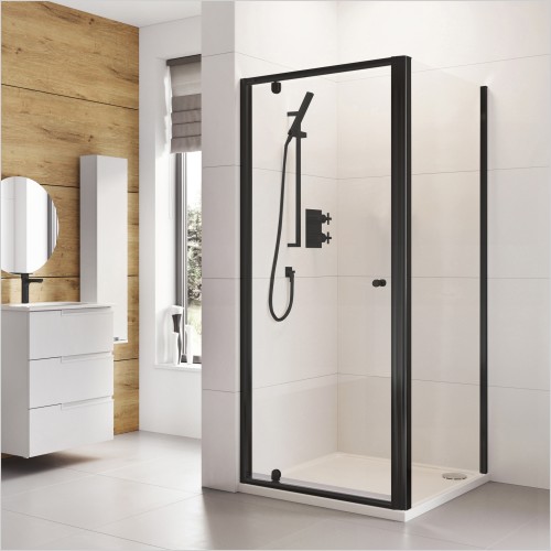 Roman Showering - Haven6 Black 900mm Pivot Door