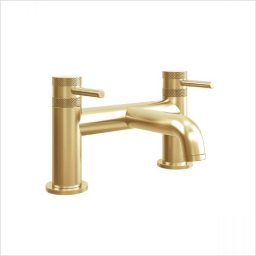 Tecaz - Core Brushed Brass Round Style Bath Filler Tap