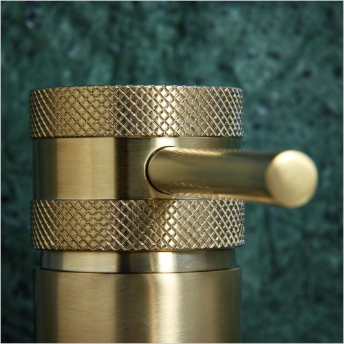 Tecaz - Core Brushed Brass Round Style Basin Mono Tap