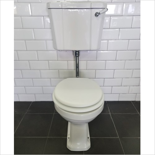 Tecaz - Savoy Low Level Toilet With Carlton Cistern + WChapel Seat