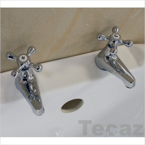 Reflections - Reflections S Bath Pillar Taps Cross Head