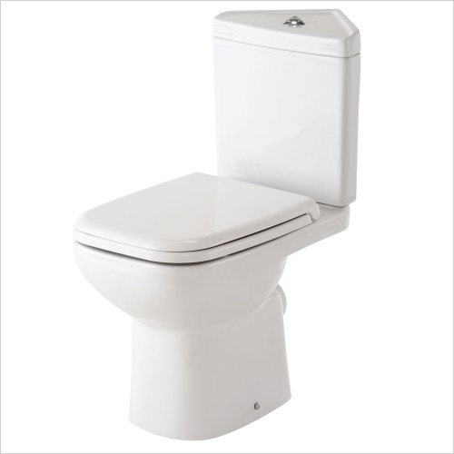 Rak - Origin Close Coupled Corner Toilet With Soft Close Seat