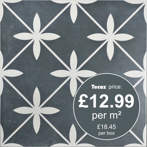 Tecaz - Mr. Wilson Grey 33 x 33cm Wall / Floor Tile