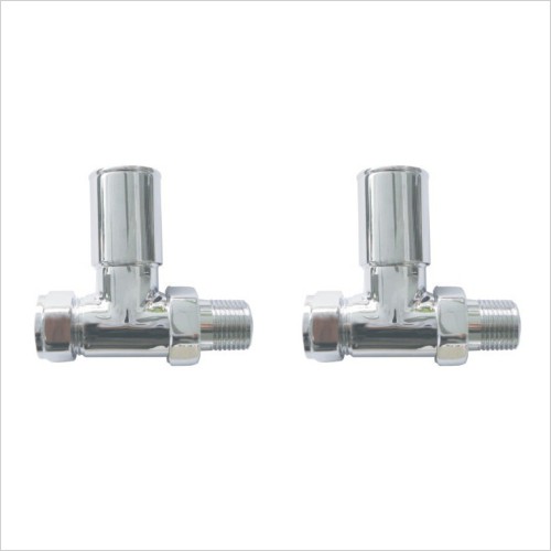 Reflections - Straight Towel Rail Valves Modern