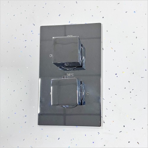 Reflections - Square Thermostatic Shower Valve Dual Outlet