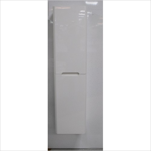 St. Moritz - Rio Wall Hung Tall Boy Bathroom Storage Unit White Gloss