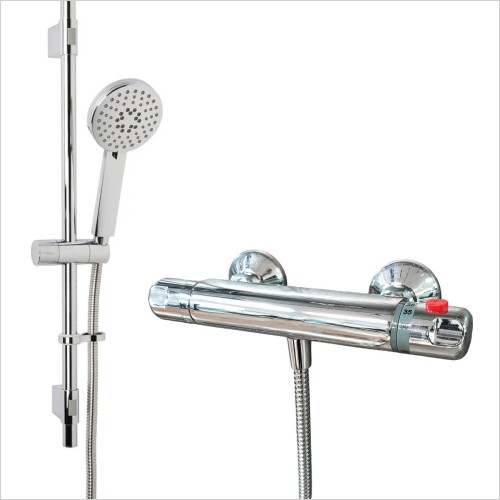 Tecaz - Low Pressure Thermostatic Bar Valve with Multi Function Kit
