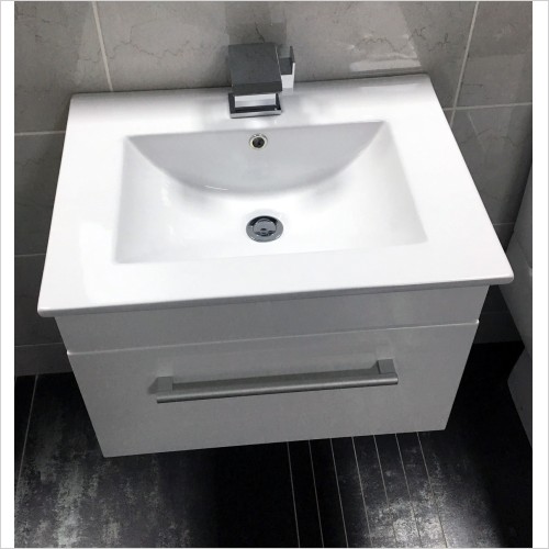 Reflections - SQ Range 600mm Wall Hung Vanity Unit & Basin