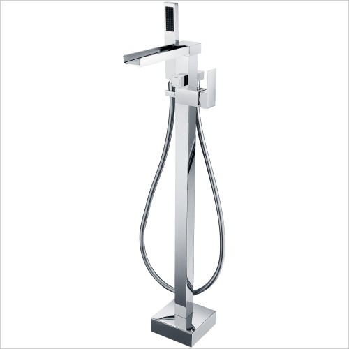 Reflections - Square Waterfall Style Floorstanding Bath Shower Mixer Tap