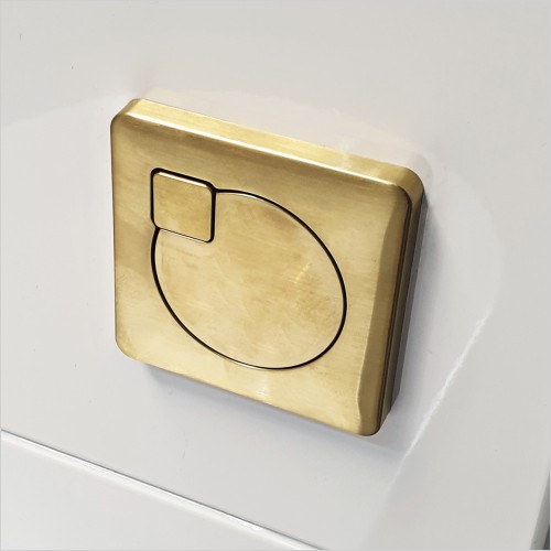 Hudson Reed - Hudson Reed Brushed Brass Dual Flush Push Button