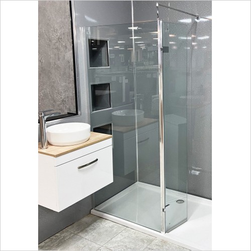 Tecaz - Playtime Chrome 1200mm Walk In Package Inc Tray