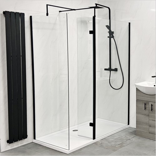 Tecaz - Playtime Black 1000mm Walk In Package Inc Tray
