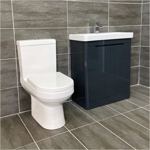 St. Moritz - Rio Anthracite 700mm Vanity Unit & Charlie Toilet Set