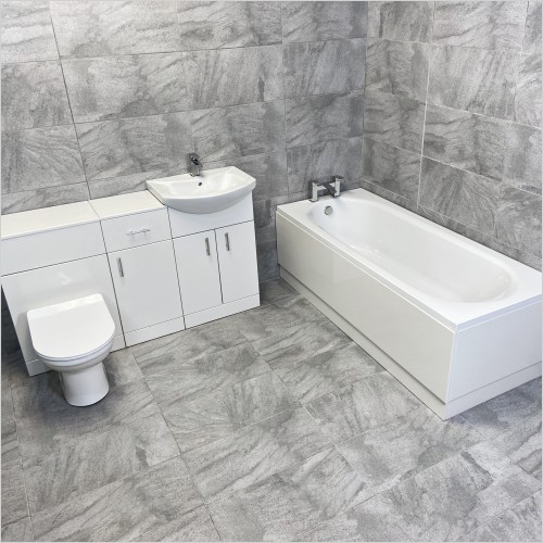 St. Moritz - White Gloss 1400mm Vanity Suite Including Drawline Unit