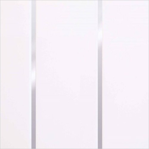 Tecaz - White Gloss Silver Embedded 6mm waterproof Panelling