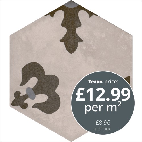 Tecaz - Inter Victoria Multi Glazed 215 x 250mm Wall / Floor Tile