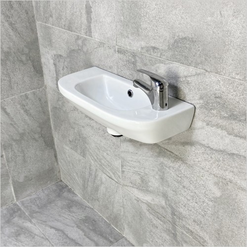 Tecaz - Via Slender 500mm Wall Hung Basin (without tap)
