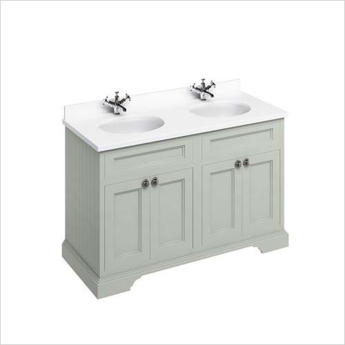 Burlington - 1300mm Olive Double Freestanding Vanity Unit With 4 Doors