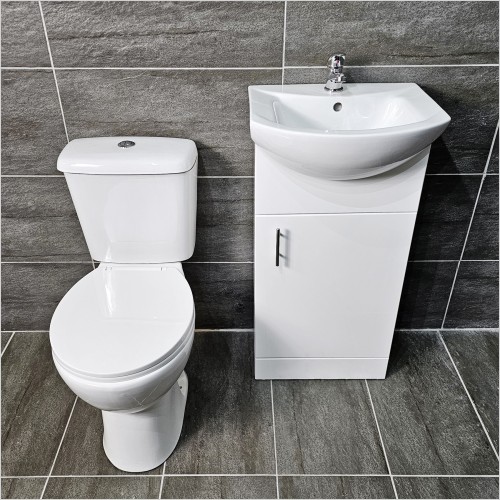Reflections - 450mm Vanity Unit & Ginny Rimless Toilet Set