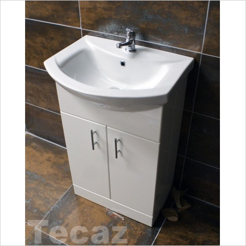 St. Moritz - Paris 550mm White Gloss Vanity Unit & Basin