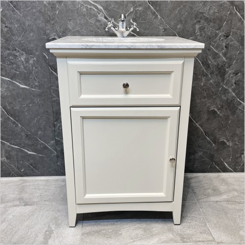 Tecaz - Savoy Old English White 600mm Vanity Unit Inc. Worktop