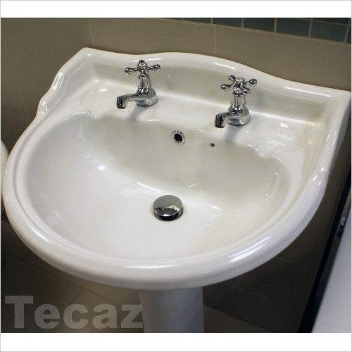 Reflections - Design S Basin Pillar Taps Cross Head