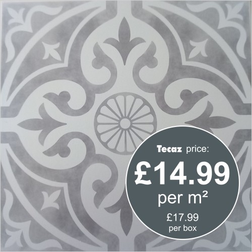 Tecaz - Inter Devonstone Silver 330 x 330mm Wall / Floor Tile