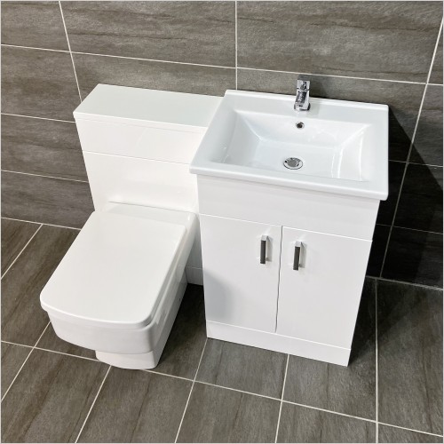 Reflections - Troya 1150mm Square Vanity Set With Bliss Toilet Pan