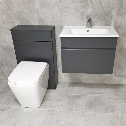 Gems - Moonstone Lucca 600mm Wall Hung Vanity & WC Unit Set