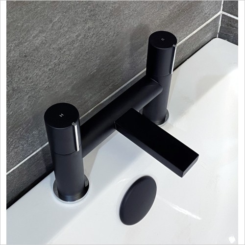 Reflections - Design DV Black Bath Filler Tap