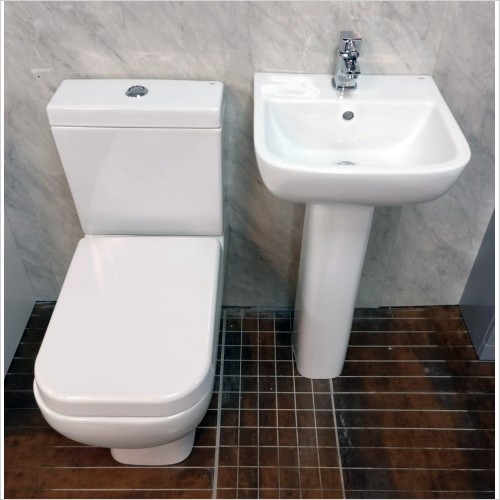 Rak - Series 600 Cloakroom 400mm Basin & Toilet Set