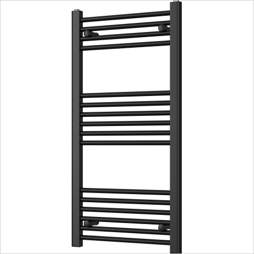 Gems - 1000 x 500mm Matt Black Heated Towel Rail