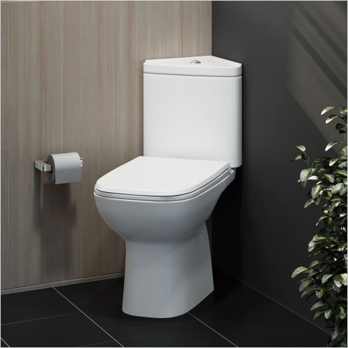 Rak - Origin Close Coupled Corner Toilet With Soft Close Seat