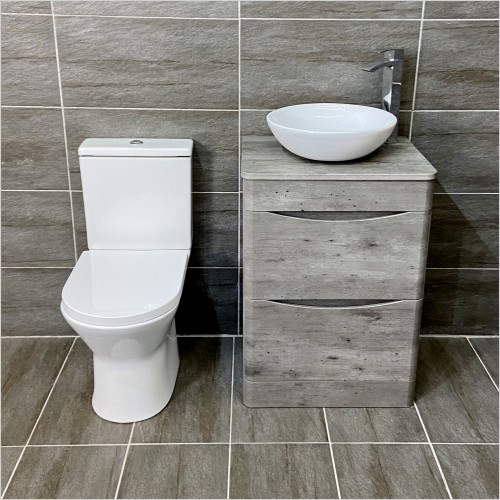 Gems - Moonstone Dark Concrete Vanity Set Inc Wok Basin CC & Tap