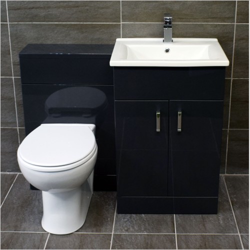 Reflections - Troya 1050mm Anthracite Basin Vanity & Toilet Set