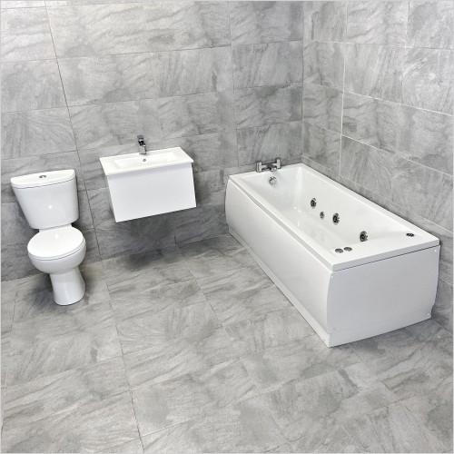 Tecaz - Sienna Mino 600mm Wall Hung Vanity Ginny Whirlpool Suite