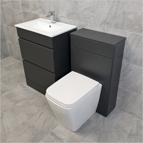 Gems - Moonstone Lucca 600mm Floorstanding Vanity & WC Unit Set