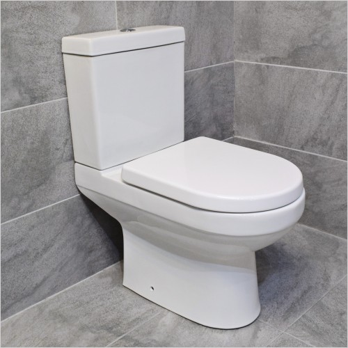 Reflections - Charlie D Shape Close Coupled Toilet Inc Soft Close Seat