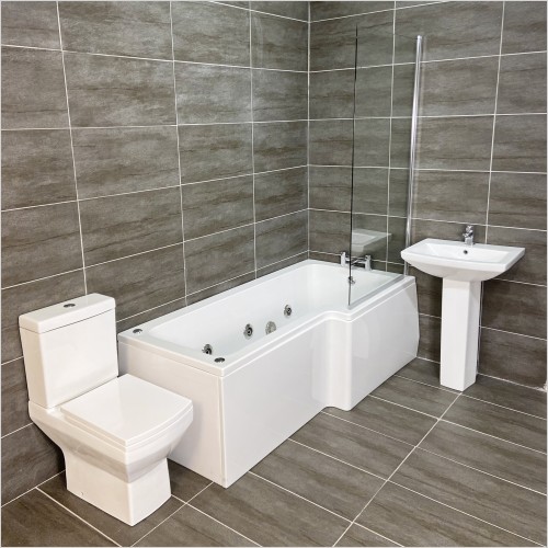 Reflections - Erika Amy L Shaped Whirlpool Showerbath Suite Right Hand