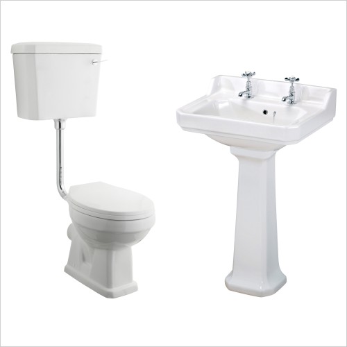 Hudson Reed - Carlton Richmond Traditional Low Level Toilet & Basin Set