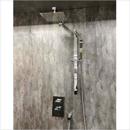 Reflections - Tamar Thermostatic Shower Kit with Fixed Head & Riser Kit