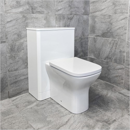 St. Moritz - Rio 500mm White Gloss WC Unit Inc Gina Square WC Pan