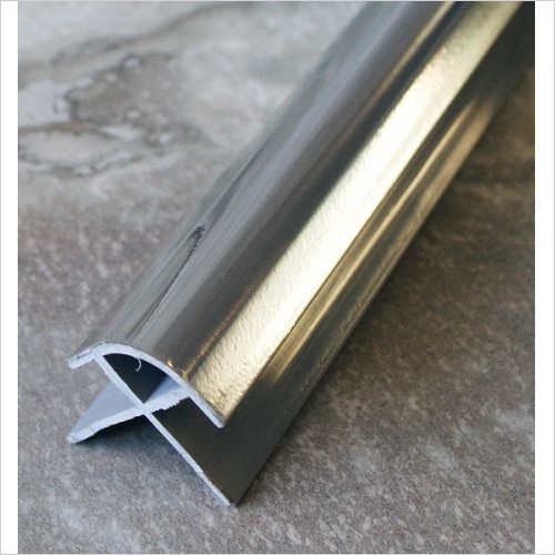 Tecaz - Chrome Finish External For 10mm Panelling / Boards