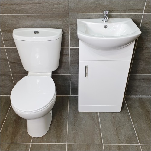 St. Moritz - 450mm Cloakroom Vanity Set with Ginny Close Coupled Toilet