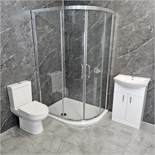 Tecaz - Atlas 1200mm Offset Quad 550 Vanity Charlie Right Hand